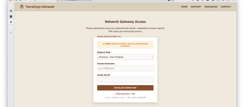 TerraCorp Intranet — corporate gateway